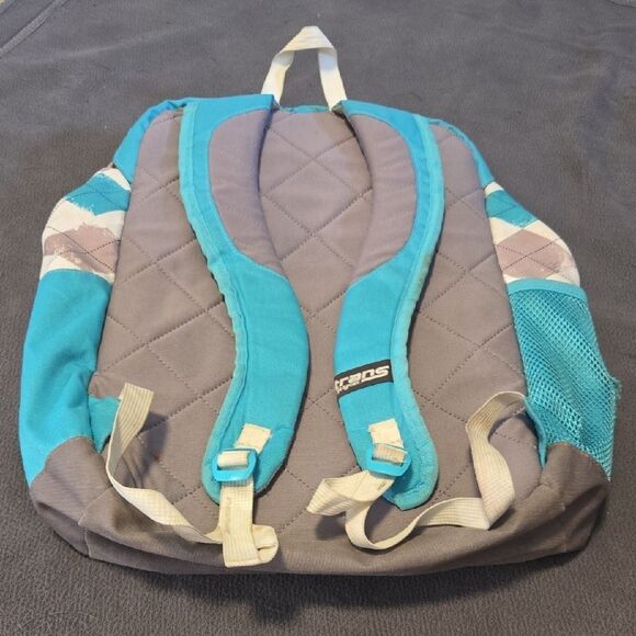 Blue and Gray Argyle Backpack - Picture 2 of 4